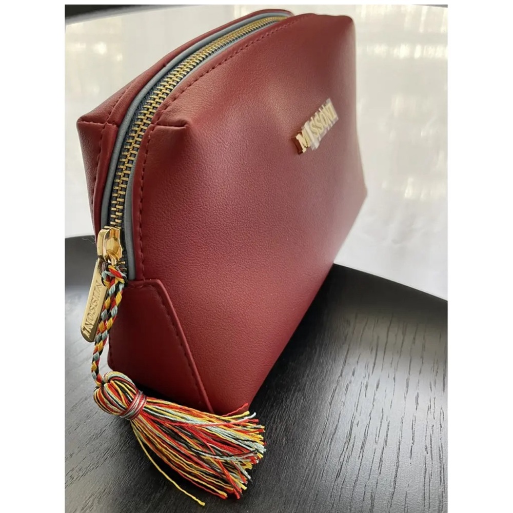 NWT- Missoni Red Makeup Toiletries Bag Pouch - Picture 3 of 13